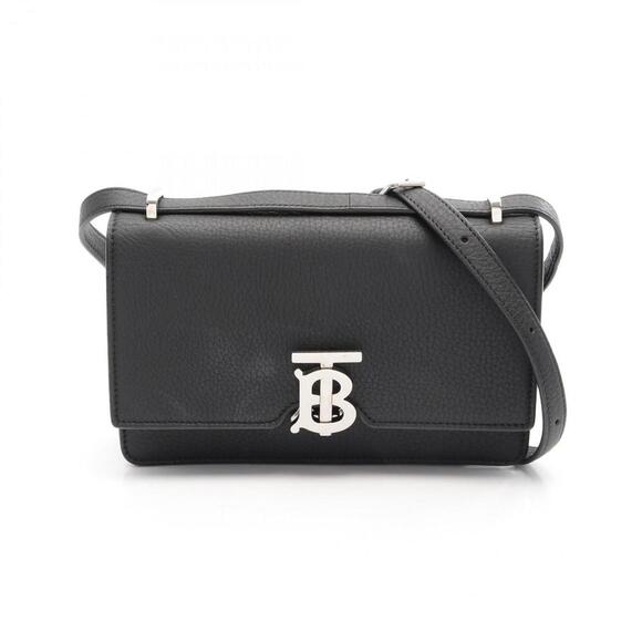 BURBERRY Black Leather Shoulder Bag - Picture 1 of 10